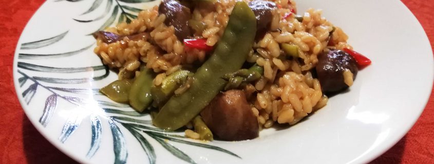 Arroz con tirabeques